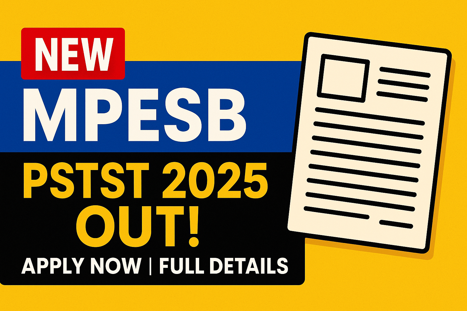 MPESB PSTST Recruitment 2025