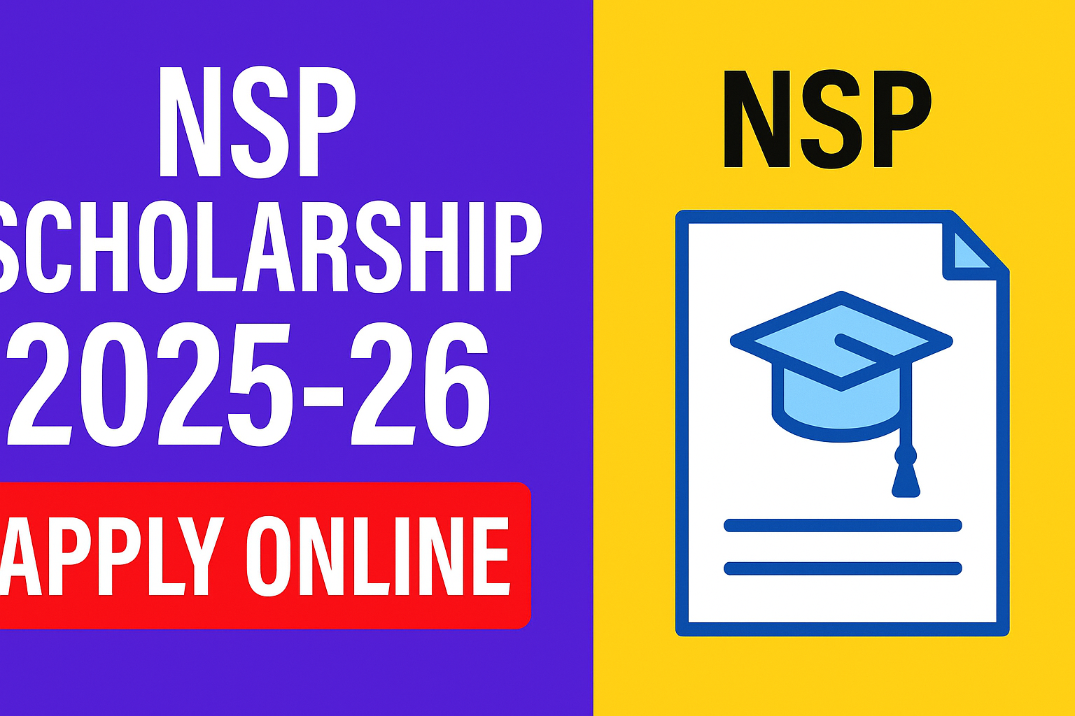 NSP Scholarship 2025-26 Apply Online